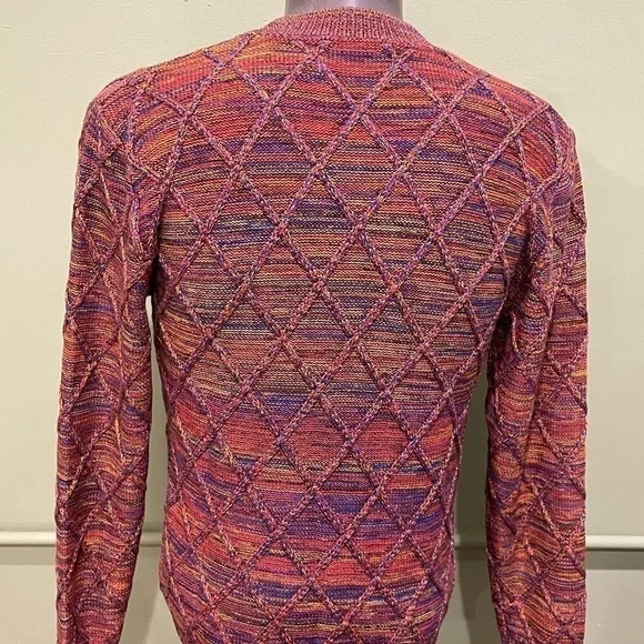 Lavane sweater crewneck knit rust diamond regular fit - Picture 3 of 3